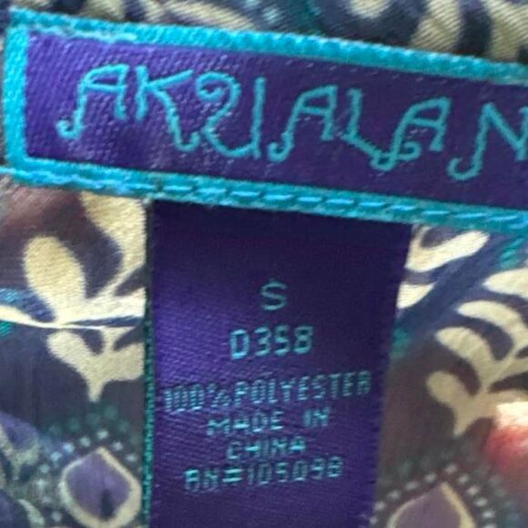 Akualani lightweight Pullover Junior S Purple Teal Dress Y2K Fairy Hippie Boho - Picture 7 of 8